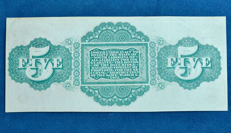 $5 State of South Carolina Bond Scrip, CU, Sweet Potato Dinner