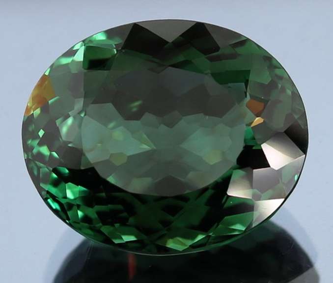 32.26ct top green hue created Amethyst