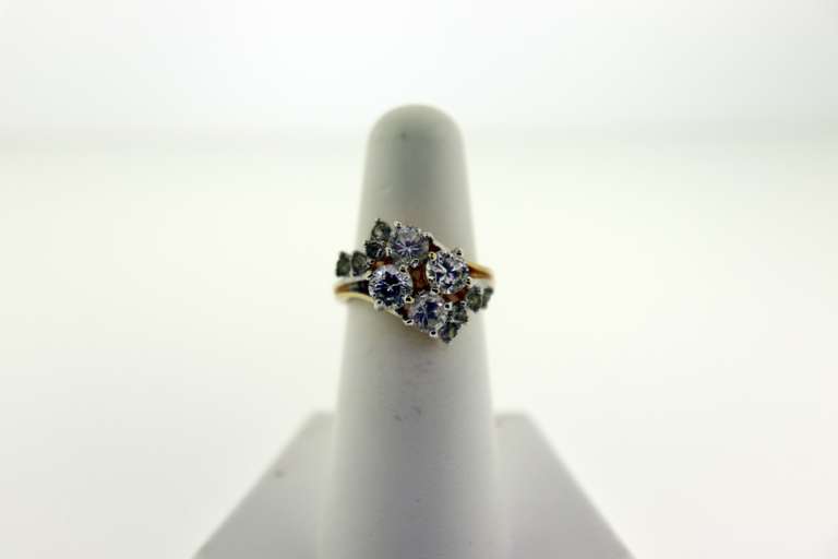 18KT HGE Gold Crystal Cluster Ring