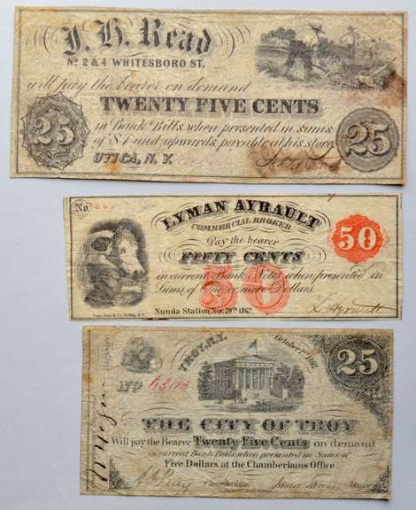 3 Different 1862 New York Notes