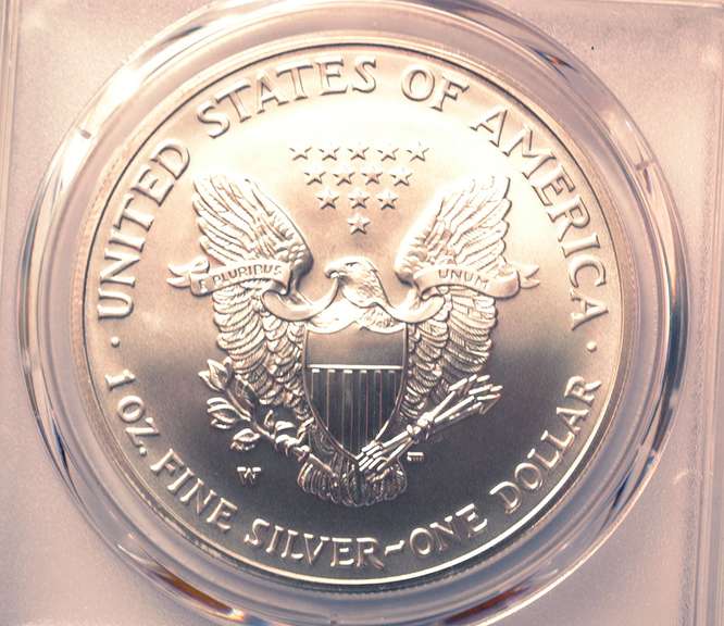 KEY 2006-W Burnished Silver Eagle, PCGS MS70