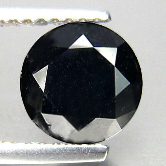 Very fine 2.25ct smooth cut Black Diamond solitaire
