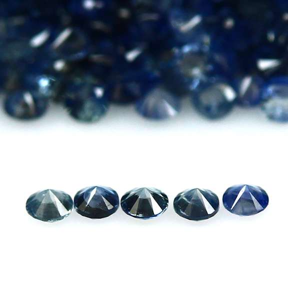 Multi-hue 6.24ct blue Sapphire set