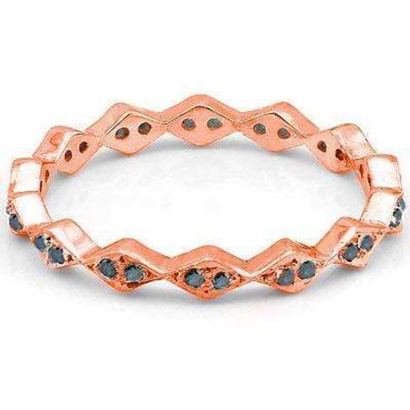 LOVELY 21 CARAT TW BLUE DIAMOND STERLING SILVER RING