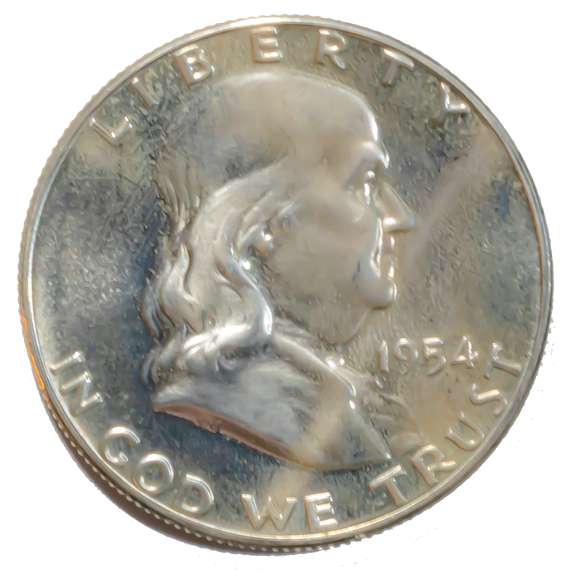 Choice Proof 1954 Franklin Half Dollar