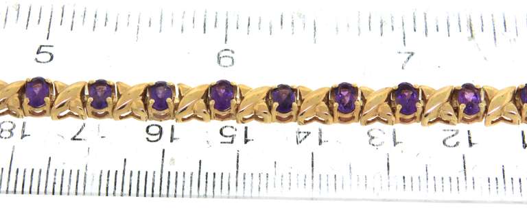 Sterling Silver XO Group LoT Of Two Amethyst Bracelets