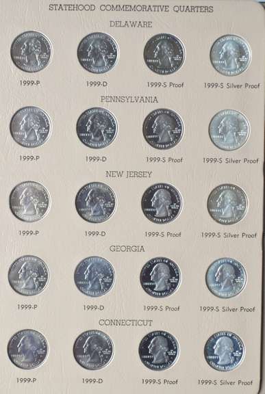 1999-2003 Washington State Quarters  Complete including Silver Proofs