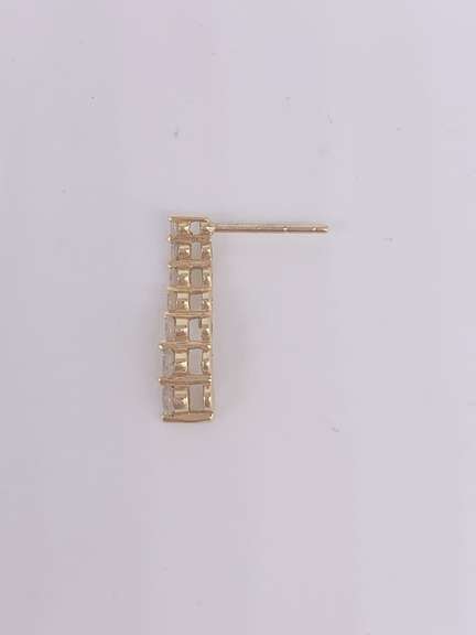 14kt Solid Yellow Gold & Diamond Earring (1)