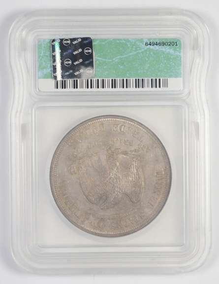 MS62 1873 Seated Liberty Silver Trade Dollar - Graded ICG