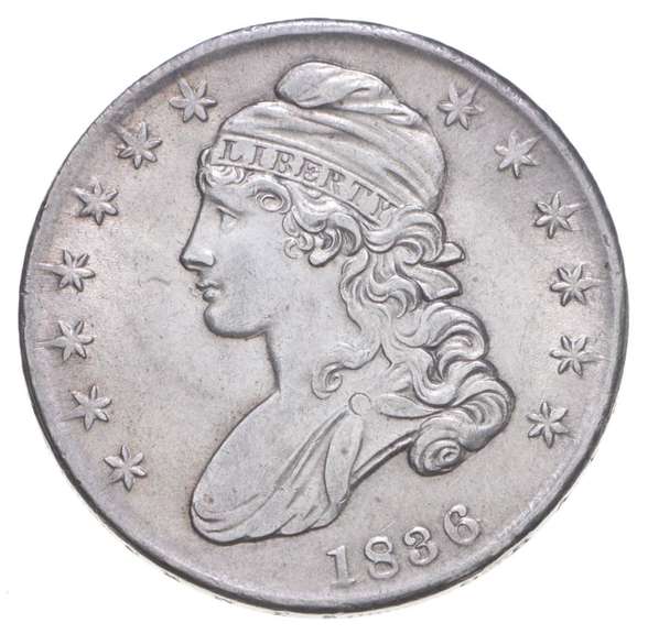 1836 Capped Bust Half Dollar - Lettered Edge