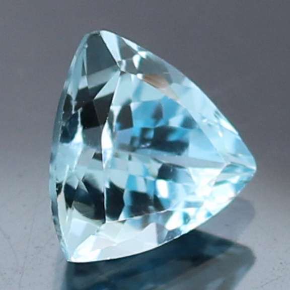 High fire 3.96ct trillion cut Swiss blue Topaz