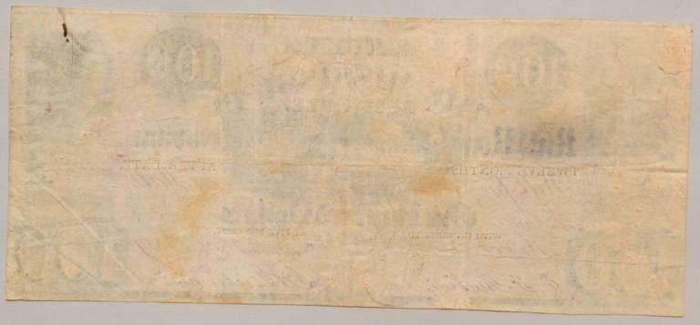 $ 100 Mississippi Railroad Co Natchez May 30 1839 Note