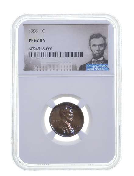 PF67 BN 1956 Lincoln Wheat Cent - Graded NGC