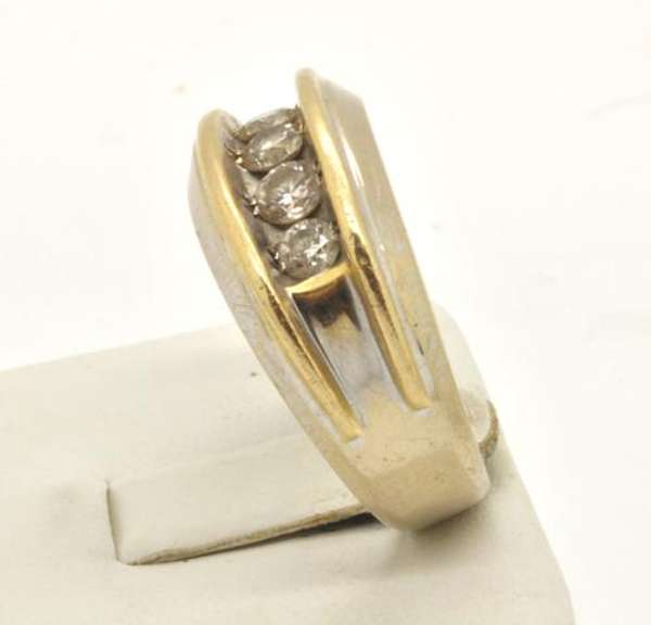 MENS 14 KT DIAMOND RING / BAND