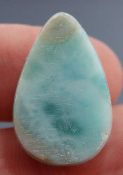 Collectors 28.86ct cloud blue Larimar cabochon