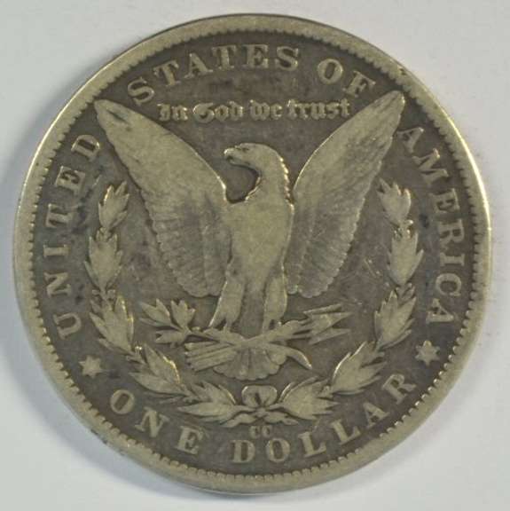 Scarce 1891-CC Morgan Silver Dollar. Nice circ