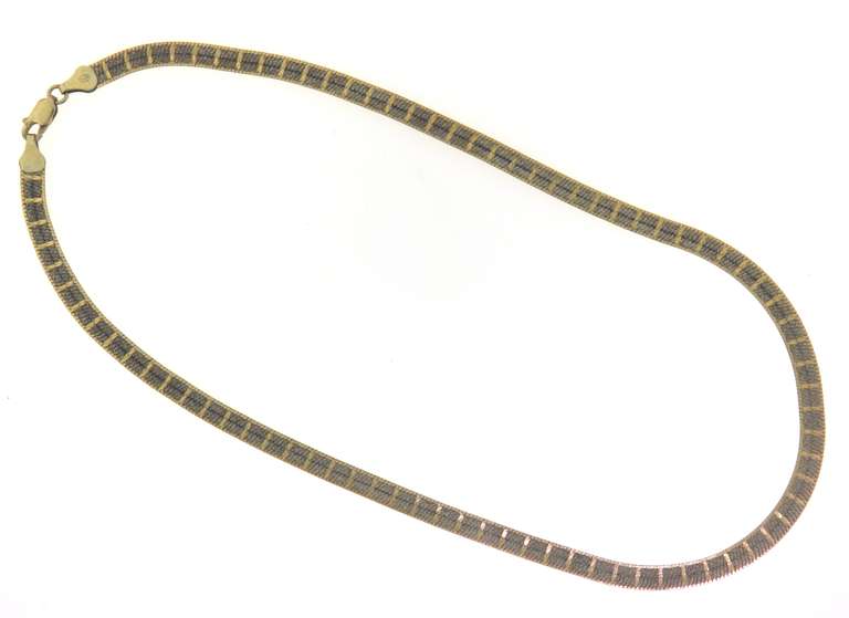 Italian Sterling Silver Group Lot Of Two Herringbone chain Necklace