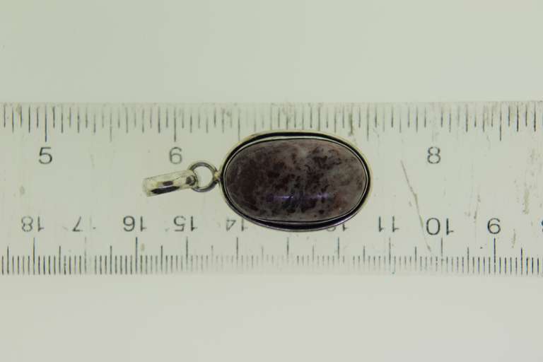Silver-Tone Quartz Gemstone Pendant