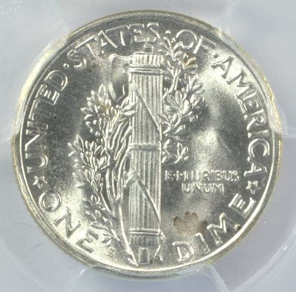 Superb Gem BU 1945-S (Micro 'S') Mercury Dime. PCGS MS66