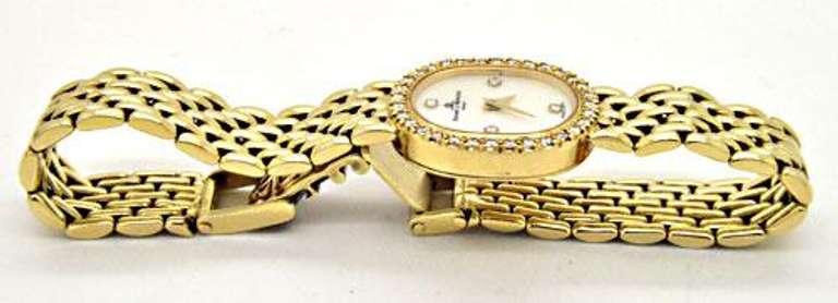 LADIES 14K GOLD & DIAMOND BAUME & MERCIER WATCH