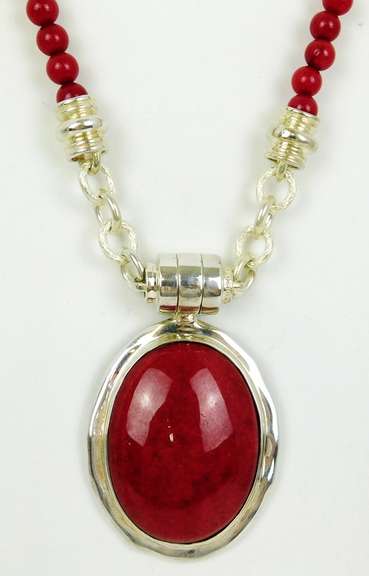 Big & Bold Esposito Vintage Sterling Calcite Necklace