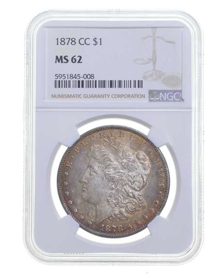 MS62 1878-CC Morgan Silver Dollar - Graded NGC
