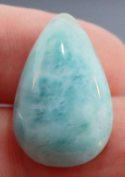 Collectors 28.86ct cloud blue Larimar cabochon