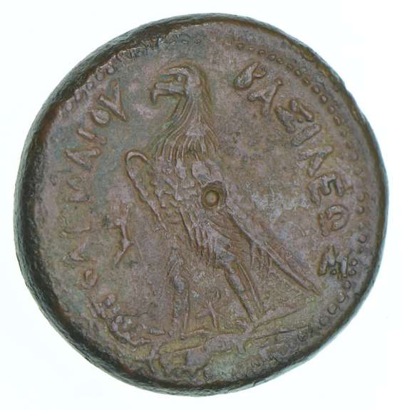 Ptolemaic Kingdom Ptolemy II AE Zeus Ammon Reverse Eagle Ancient Coin