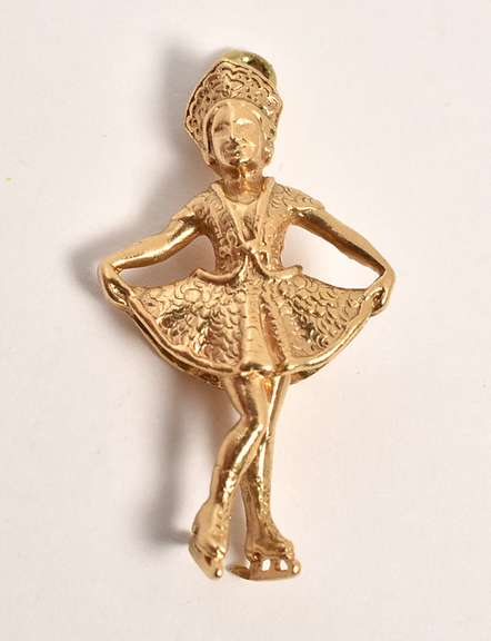 Well Detailed Ice Skater Charm