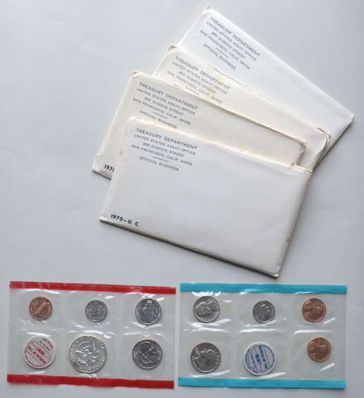 4 1970 US Mint Sets