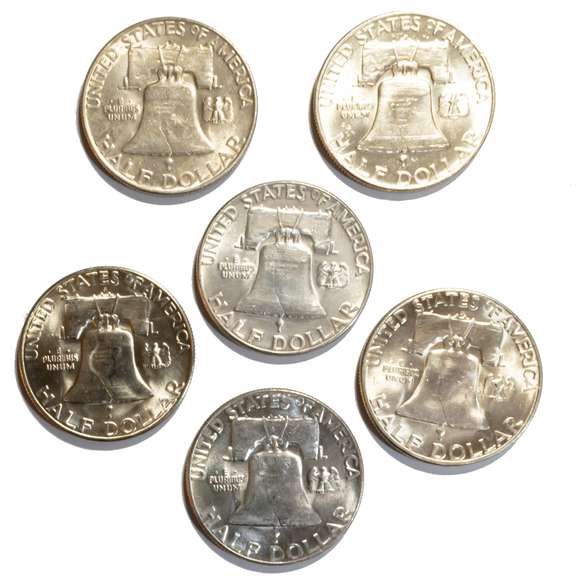 2 Each Frosty White BU 1954 P D S Franklins