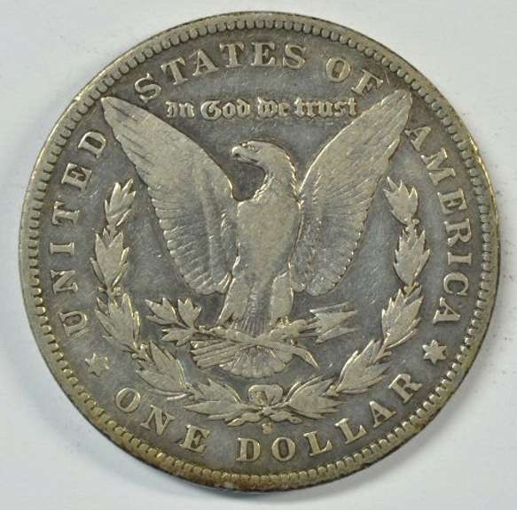 Sharp 1894-S Morgan Silver Dollar. Key date