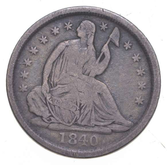 1840-O Seated Liberty Half Dime No Drapery Transitional Open Bud Rw R6