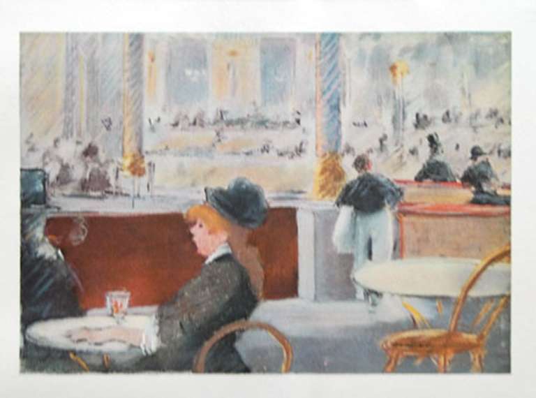 Vintage Edouard Manet, A Café on the Place