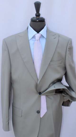 Stylish 2-Button Peal Lapel Suit, By Galante