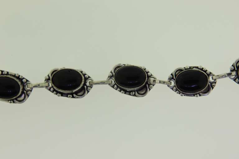 Silver-Tone Quartz Gemstone Bracelet