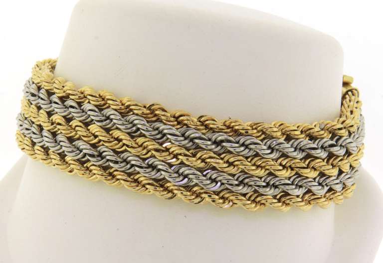 Majestic Wide Rope Yellow Gold Bracelet