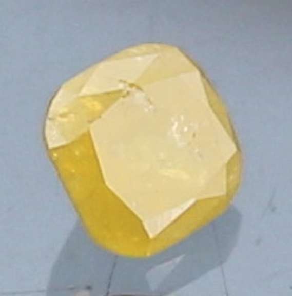Unheated .28ct fancy yellow Diamond solitaire