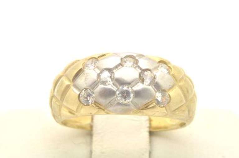 LADIES 14 KT WOVEN DESIGN DIAMOND BAND