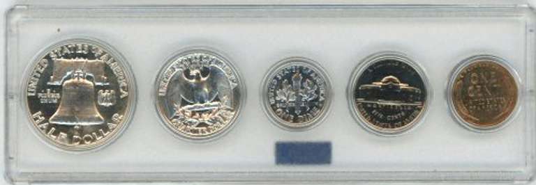 Superb Gem 5-pc 1953 US Proof Set in custom holder
