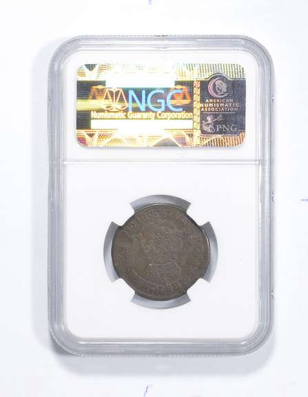 VG Details 1723 PreFederal Rosa Americana 1/2 Penny Crown Damage NGC