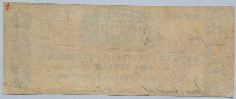 $ 1 Bank Of The City Of Petersburg Va July 1 1861