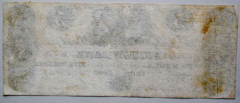 $ 5 Derby Conn Fulton Bank of New York 1825  Note