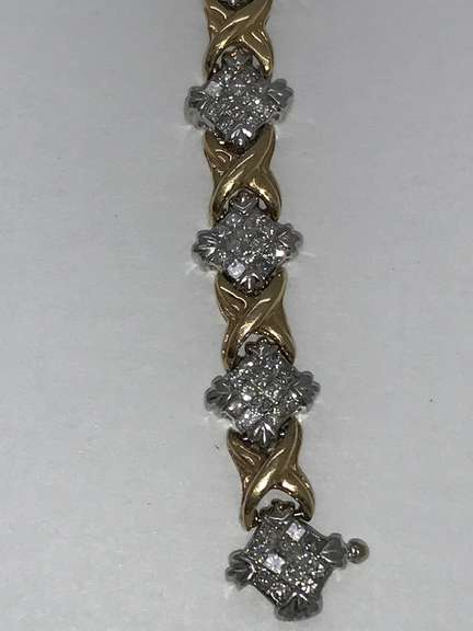 14k gold and diamond bracelet
