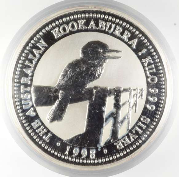 1998 Australia 30 Dollars - 1 Kilo .999 Fine Silver Kookaburra