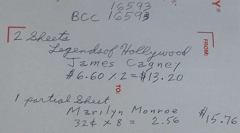 Stamps: Legends of Hollywood $15.76