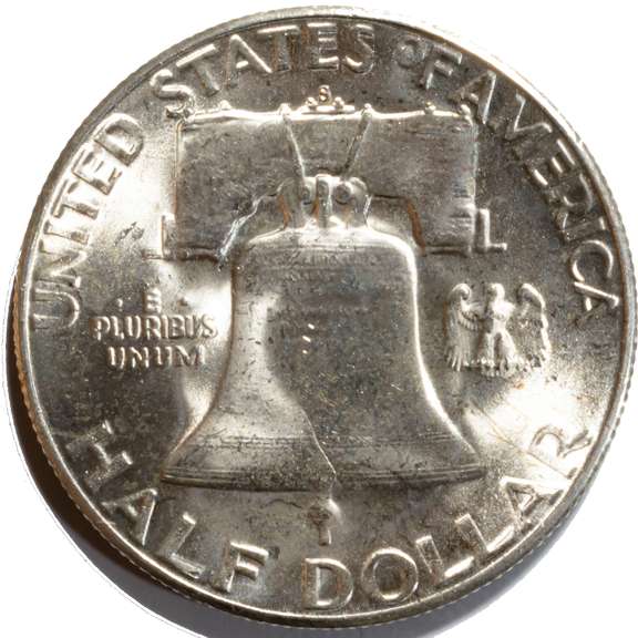 1952 S  Choice BU Key Date Franklin Half