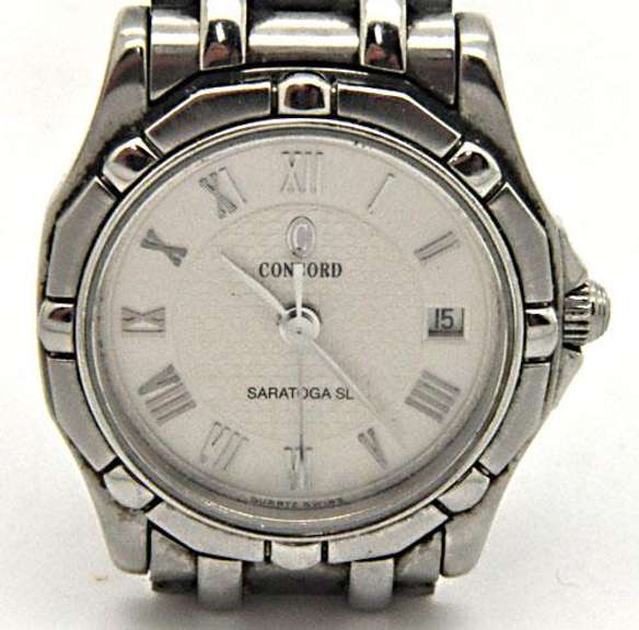 LADIES CONCORD SARATOGA SILVER DIAL.