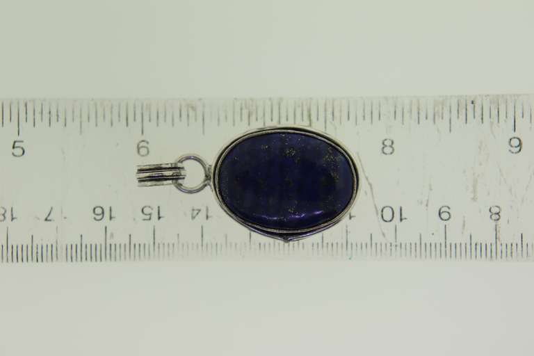 Silver-Tone Quartz Gemstone Pendant