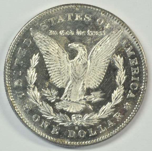 Prooflike choice BU 1878-S Morgan Silver Dollar